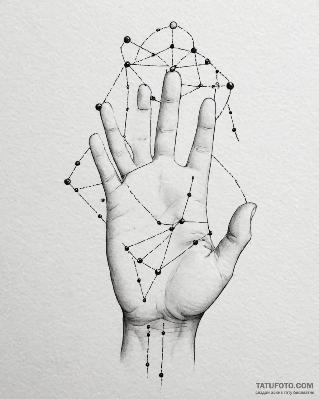 Tattoo design a tiny constellation on the top... - эскиз тату (№1752916037_0, 19.07.2025 09:07) — Tatufoto.com