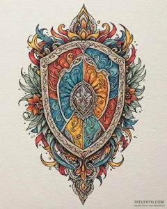 Tattoo design an abstract form of protection,... - эскиз тату (№1752917196_0, 19.07.2025 09:26) — Tatufoto.com