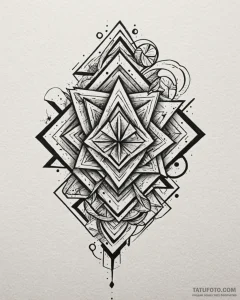 Tattoo design an abstract representation of a... - эскиз тату (№1752917527_0, 19.07.2025 09:32) — Tatufoto.com