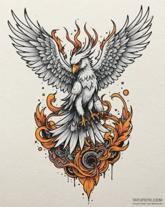 A neo-traditional tattoo of a beautiful harpy... - эскиз тату (№1752918603_0, 19.07.2025 09:50) — Tatufoto.com