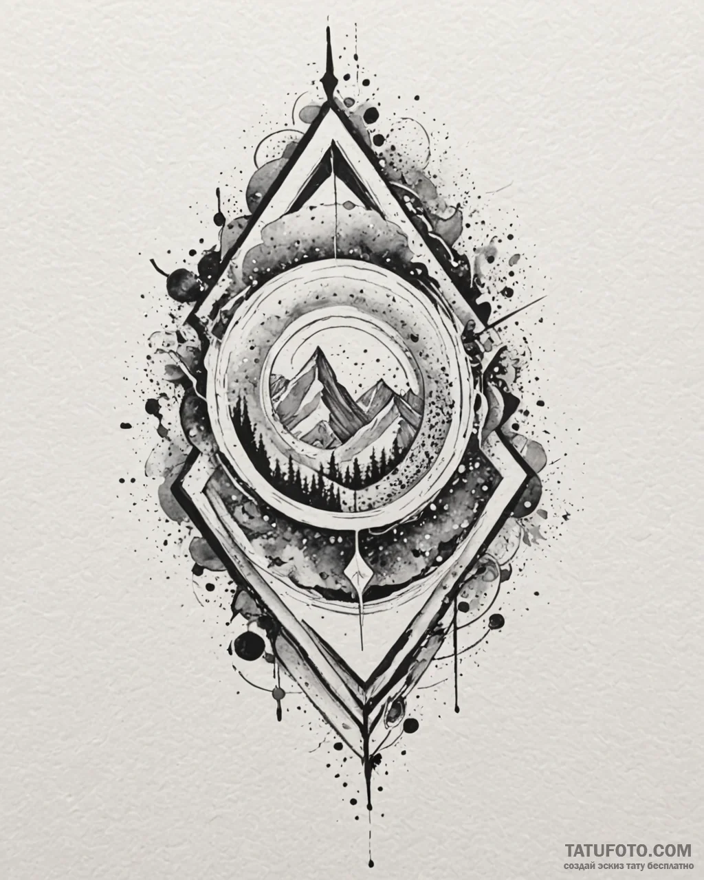 Tattoo design a stylized capture card with da... - эскиз тату (№1752918685_0, 19.07.2025 09:51) — Tatufoto.com