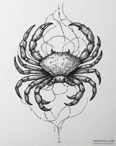 Tattoo design a cancer crab deconstructing in... - эскиз тату (№1752919097_0, 19.07.2025 09:58) — Tatufoto.com