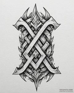 76. tattoo sketch: the rune "sila," depicted... - эскиз тату (№1752919179_0, 19.07.2025 09:59) — Tatufoto.com