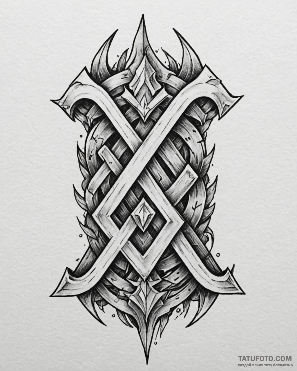 76. tattoo sketch: the rune «sila,» depicted… — эскиз тату (№1752919179_0, 19.07.2025 09:59) — Tatufoto.com