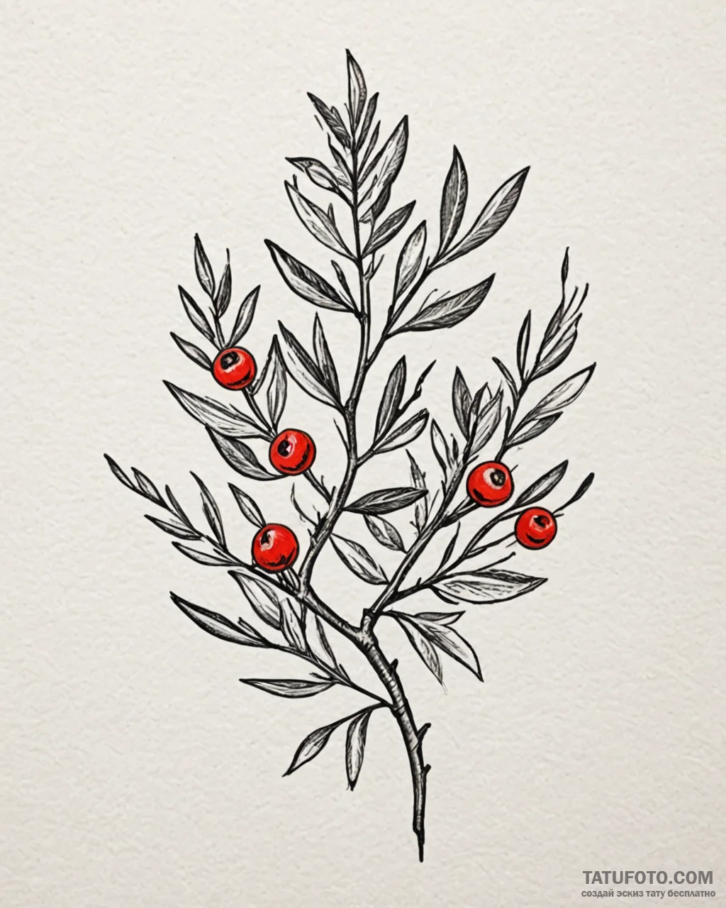 Tattoo sketch a minimalist olive branch, symb... - эскиз тату (№1752919262_0, 19.07.2025 10:01) — Tatufoto.com