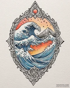 Tattoo sketch a detailed patch or crest desig... - эскиз тату (№1752921076_0, 19.07.2025 10:31) — Tatufoto.com
