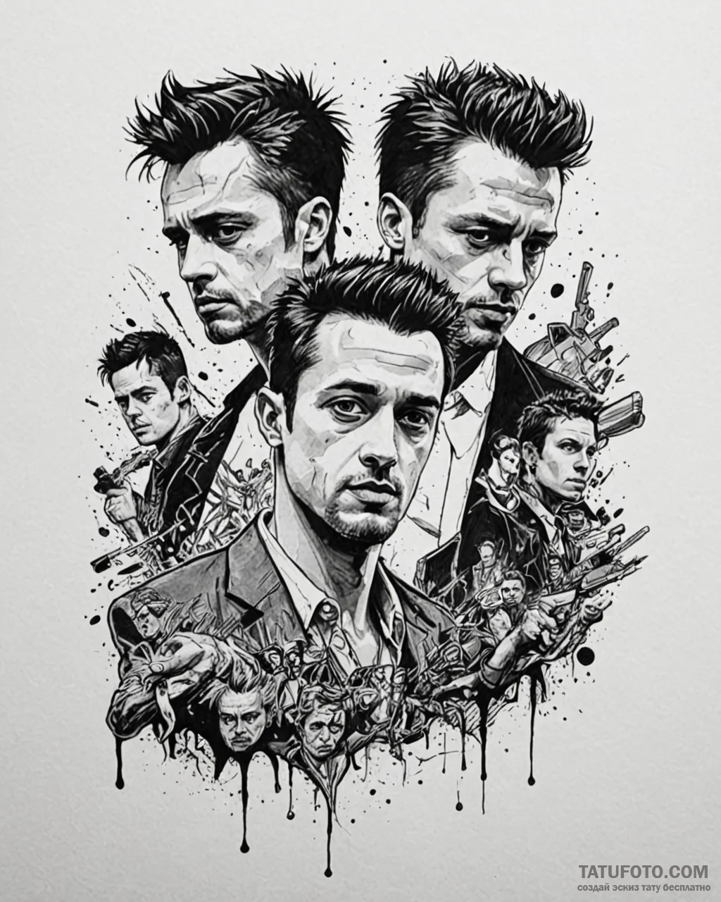 A neo-traditional tattoo of the main characte... - эскиз тату (№1752921571_0, 19.07.2025 10:39) — Tatufoto.com