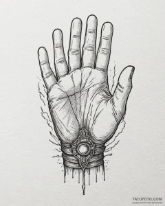 120. a sketch of the self-destruct wrist gaun... - эскиз тату (№1752921902_0, 19.07.2025 10:45) — Tatufoto.com