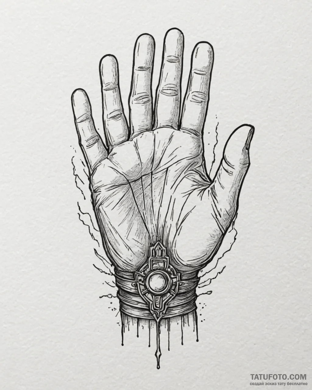 120. a sketch of the self-destruct wrist gaun… — эскиз тату (№1752921902_0, 19.07.2025 10:45) — Tatufoto.com