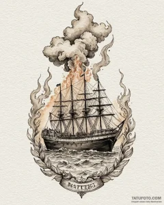 A watercolor sketch of industrial birmingham,... - эскиз тату (№1752922644_0, 19.07.2025 10:57) — Tatufoto.com