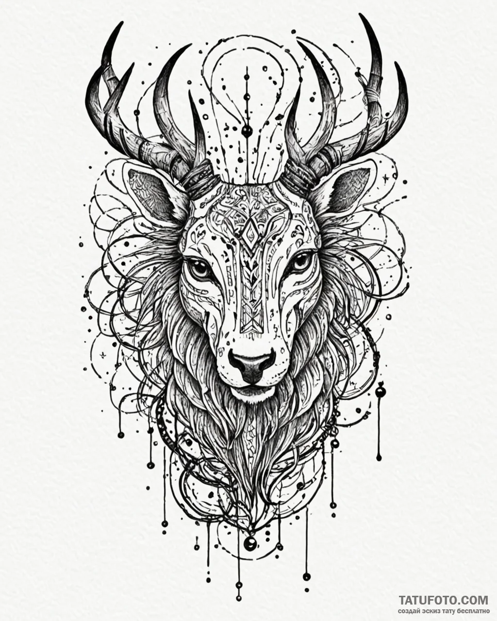 Tattoo design an abstract circuit board formi… — эскиз тату (№1752930892_0, 19.07.2025 13:14) — Tatufoto.com