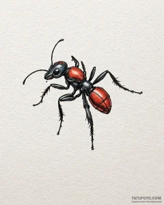 A sketch of ant-man riding an ant,, ink illus... - эскиз тату (№1752930977_0, 19.07.2025 13:16) — Tatufoto.com
