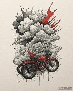 Tattoo design: abstract watercolor depiction... - эскиз тату (№1752931482_0, 19.07.2025 13:24) — Tatufoto.com