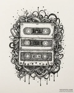 A minimalist tattoo of a huey lewis and the n... - эскиз тату (№1752932473_0, 19.07.2025 13:41) — Tatufoto.com