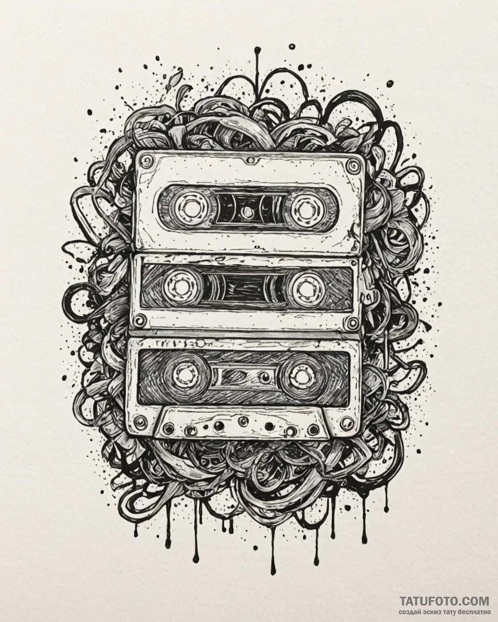 A minimalist tattoo of a huey lewis and the n... - эскиз тату (№1752932473_0, 19.07.2025 13:41) — Tatufoto.com