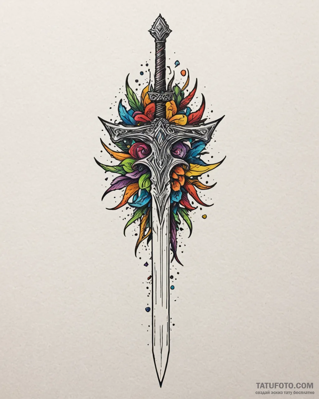Linework tattoo of the sword narsil, shattere… — эскиз тату (№1752932887_0, 19.07.2025 13:48) — Tatufoto.com