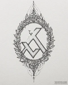 154. tattoo design: a minimalist "gadat" rune... - эскиз тату (№1752933729_0, 19.07.2025 14:02) — Tatufoto.com