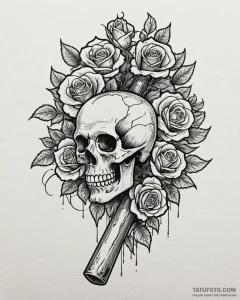 A linework tattoo of the iconic hammer from o... - эскиз тату (№1752934393_0, 19.07.2025 14:13) — Tatufoto.com