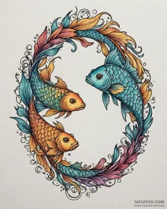 Tattoo design realistic pisces fish, scales s... - эскиз тату (№1752934642_0, 19.07.2025 14:17) — Tatufoto.com