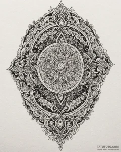Tattoo design a glowing "start button" on a d... - эскиз тату (№1752935720_0, 19.07.2025 14:35) — Tatufoto.com