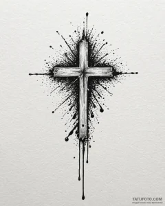 A realistic image of ink drops spreading in c... - эскиз тату (№1752936631_0, 19.07.2025 14:50) — Tatufoto.com