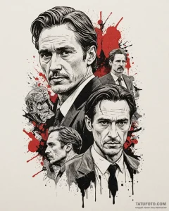 A neo-traditional portrait of the main charac... - эскиз тату (№1752937960_0, 19.07.2025 15:12) — Tatufoto.com