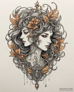 Biomechanics, ink illustration for tattoo, mu... - эскиз тату (№1752938790_0, 19.07.2025 15:26) — Tatufoto.com