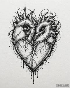 Tattoo sketch a minimalist, unbroken linework... - эскиз тату (№1752938956_0, 19.07.2025 15:29) — Tatufoto.com