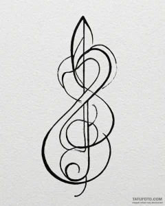 Tattoo design a small, subtle musical note. l... - эскиз тату (№1752939699_0, 19.07.2025 15:41) — Tatufoto.com