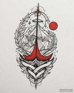Tattoo design an abstract representation of g... - эскиз тату (№1752940525_0, 19.07.2025 15:55) — Tatufoto.com