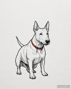 Bull terrier, concept art for tattoo, blackwo... - эскиз тату (№1752940773_0, 19.07.2025 15:59) — Tatufoto.com