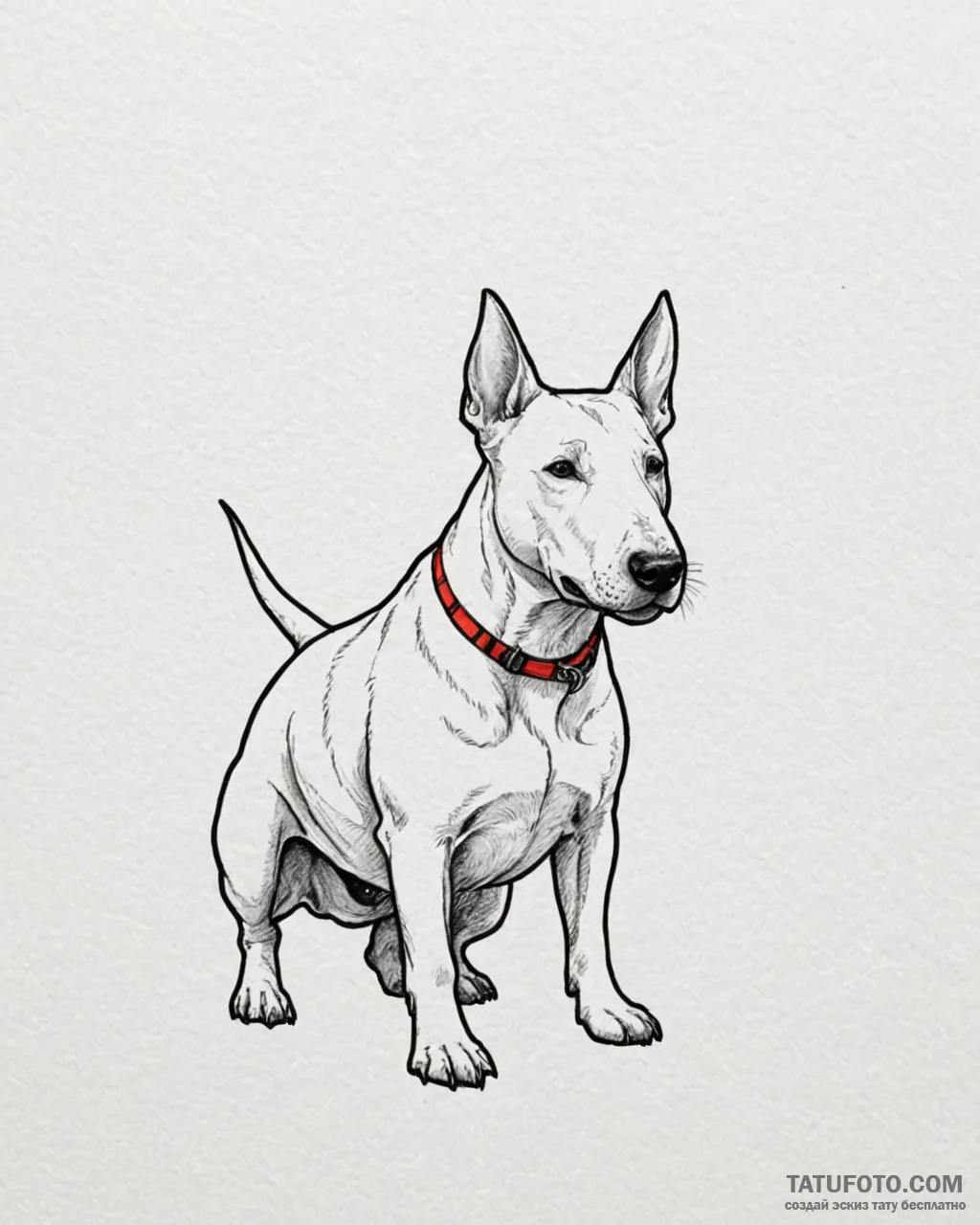 Bull terrier, concept art for tattoo, blackwo… — эскиз тату (№1752940773_0, 19.07.2025 15:59) — Tatufoto.com