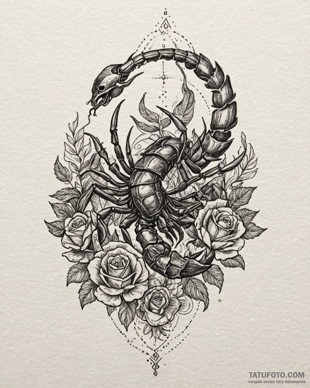 Tattoo design a scorpio scorpion, with pluto’… — эскиз тату (№1752941859_0, 19.07.2025 16:17) — Tatufoto.com
