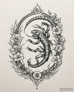 Tattoo design a scorpio scorpion, an ancient... - эскиз тату (№1752942791_0, 19.07.2025 16:33) — Tatufoto.com