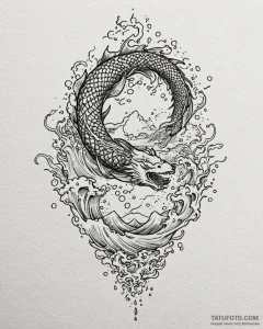 Tattoo sketch an abstract rendering of a "lev... - эскиз тату (№1752942877_0, 19.07.2025 16:34) — Tatufoto.com