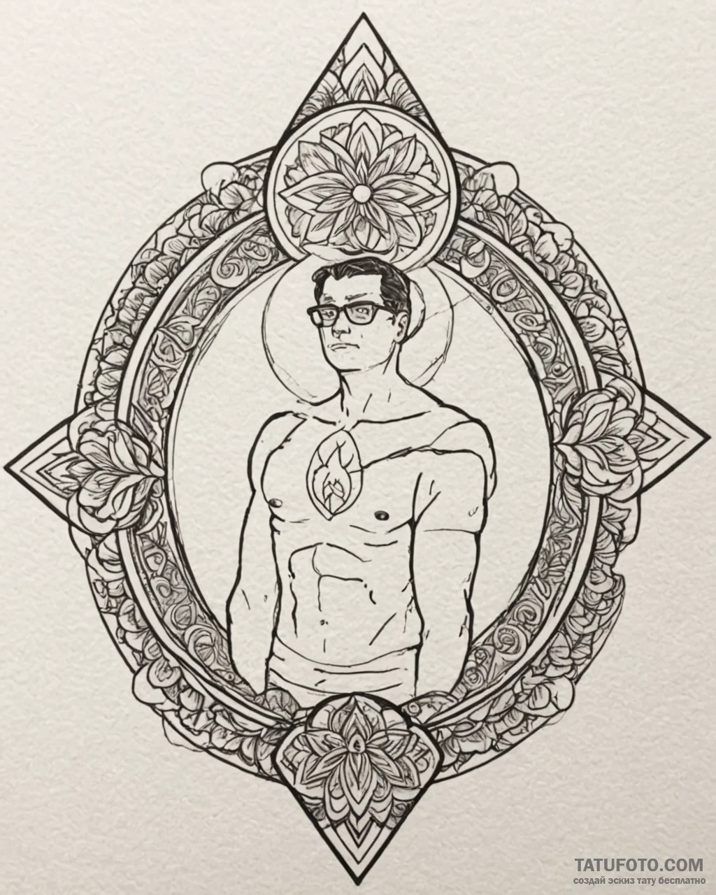 A neo-traditional tattoo of hank hill from ki... - эскиз тату (№1752943387_0, 19.07.2025 16:43) — Tatufoto.com