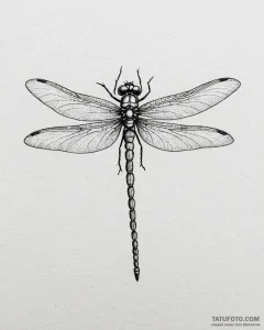 Dragonfly, concept art for tattoo, on a clean... - эскиз тату (№1752944062_0, 19.07.2025 16:54) — Tatufoto.com
