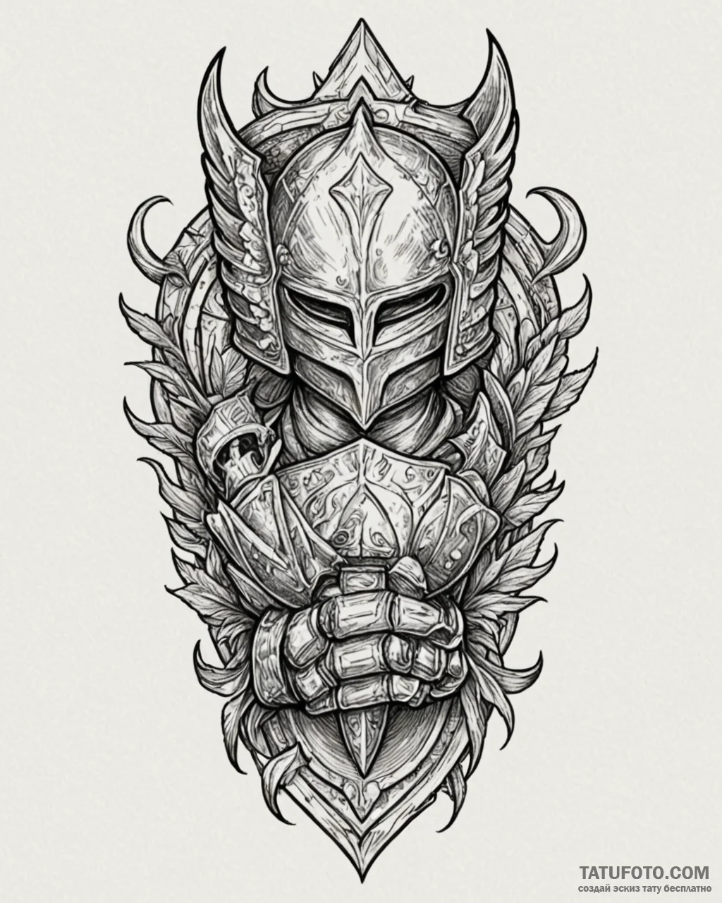Tattoo sketch a knight's gauntlet, firm and r... - эскиз тату (№1752944232_0, 19.07.2025 16:57) — Tatufoto.com