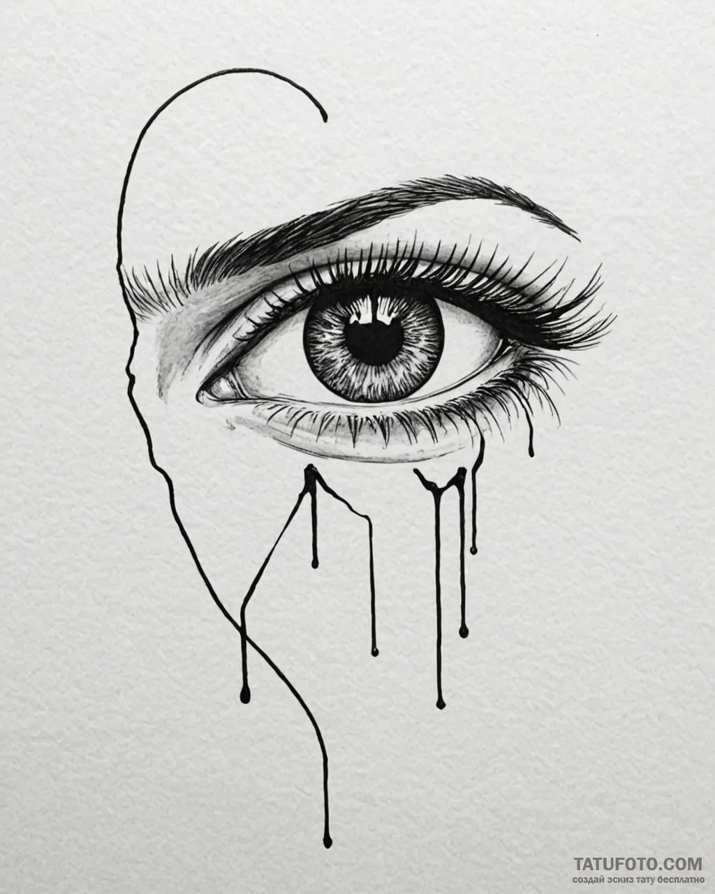 A linework tattoo of the iconic eye-slitting… — эскиз тату (№1752946229_0, 19.07.2025 17:30) — Tatufoto.com