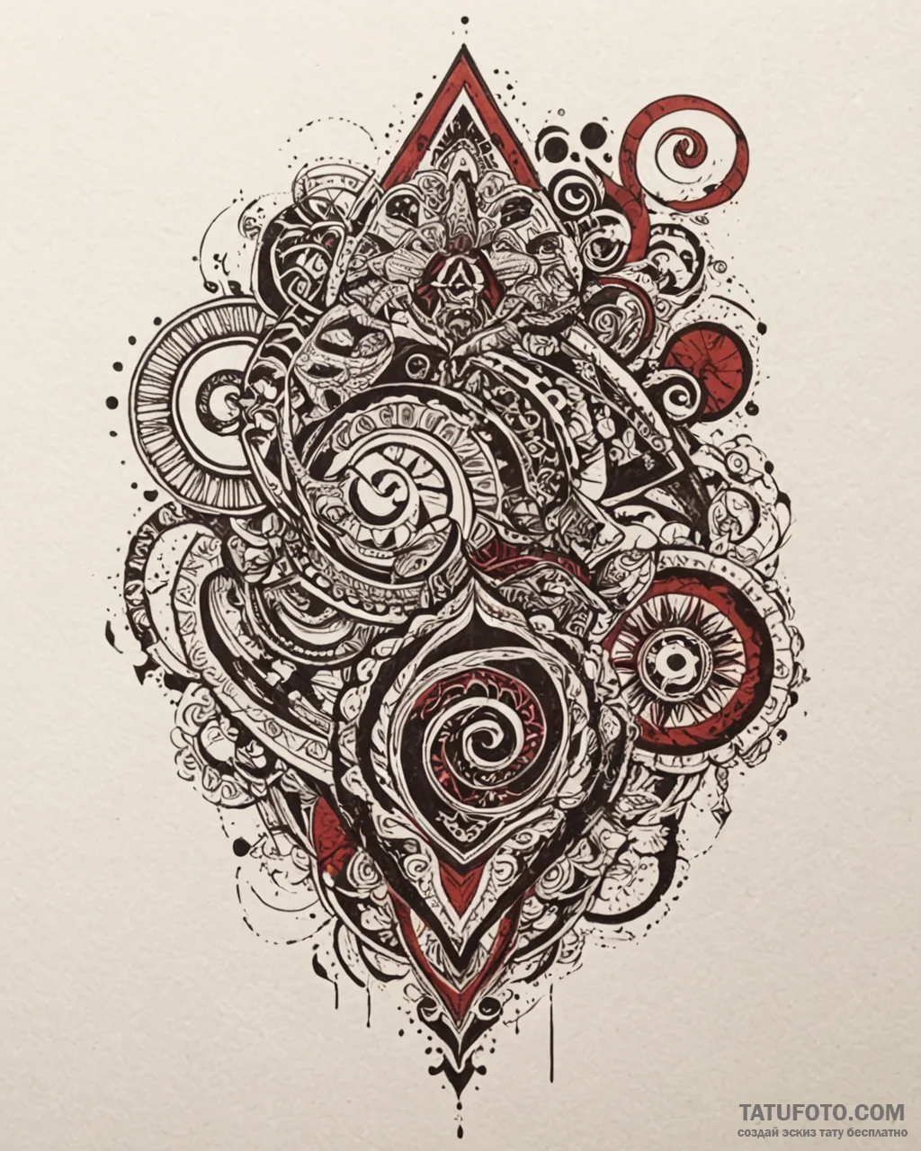Maori (pattern), concept art for tattoo, tras... - эскиз тату (№1752946655_0, 19.07.2025 17:37) — Tatufoto.com