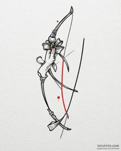 Tattoo design a traditional bow and quiver, s... - эскиз тату (№1752946739_0, 19.07.2025 17:38) — Tatufoto.com