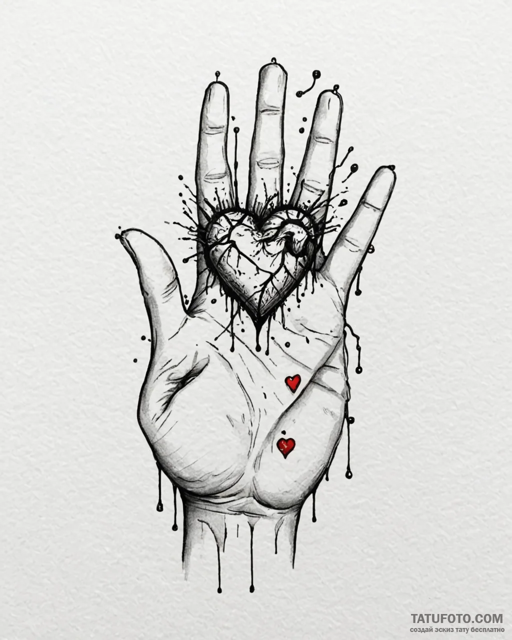 Tattoo design a tiny heart on the inside of a… — эскиз тату (№1752947162_0, 19.07.2025 17:46) — Tatufoto.com