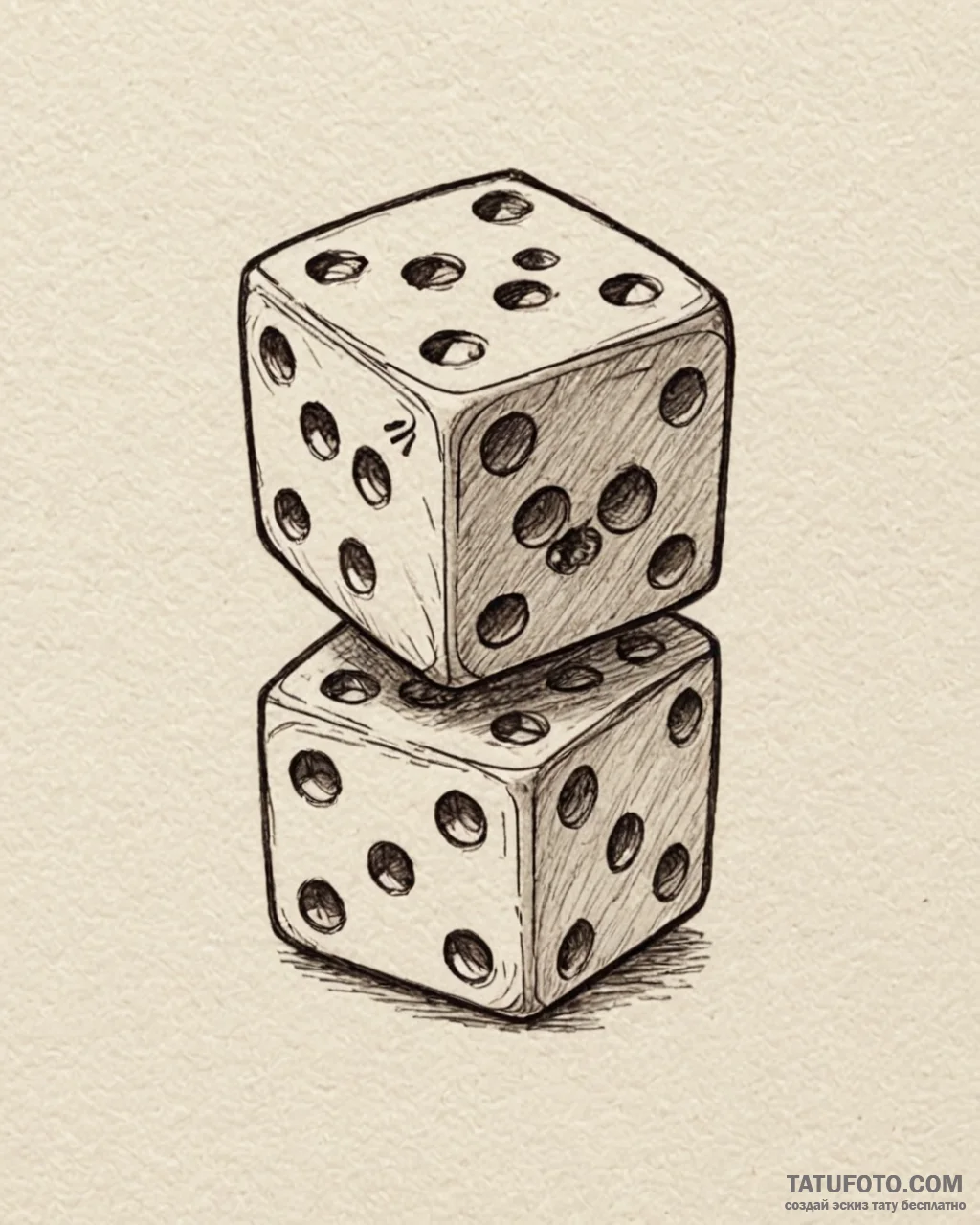 Tattoo sketch a single d6 dice with a critica... - эскиз тату (№1752948597_0, 19.07.2025 18:09) — Tatufoto.com