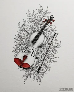 Tattoo sketch a classical musical instrument... - эскиз тату (№1752950286_0, 19.07.2025 18:38) — Tatufoto.com
