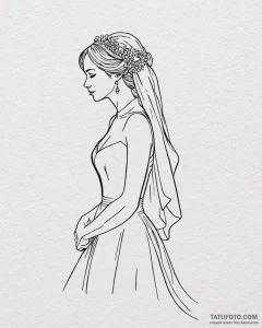 A linework tattoo of the iconic silhouette of... - эскиз тату (№1752950963_0, 19.07.2025 18:49) — Tatufoto.com