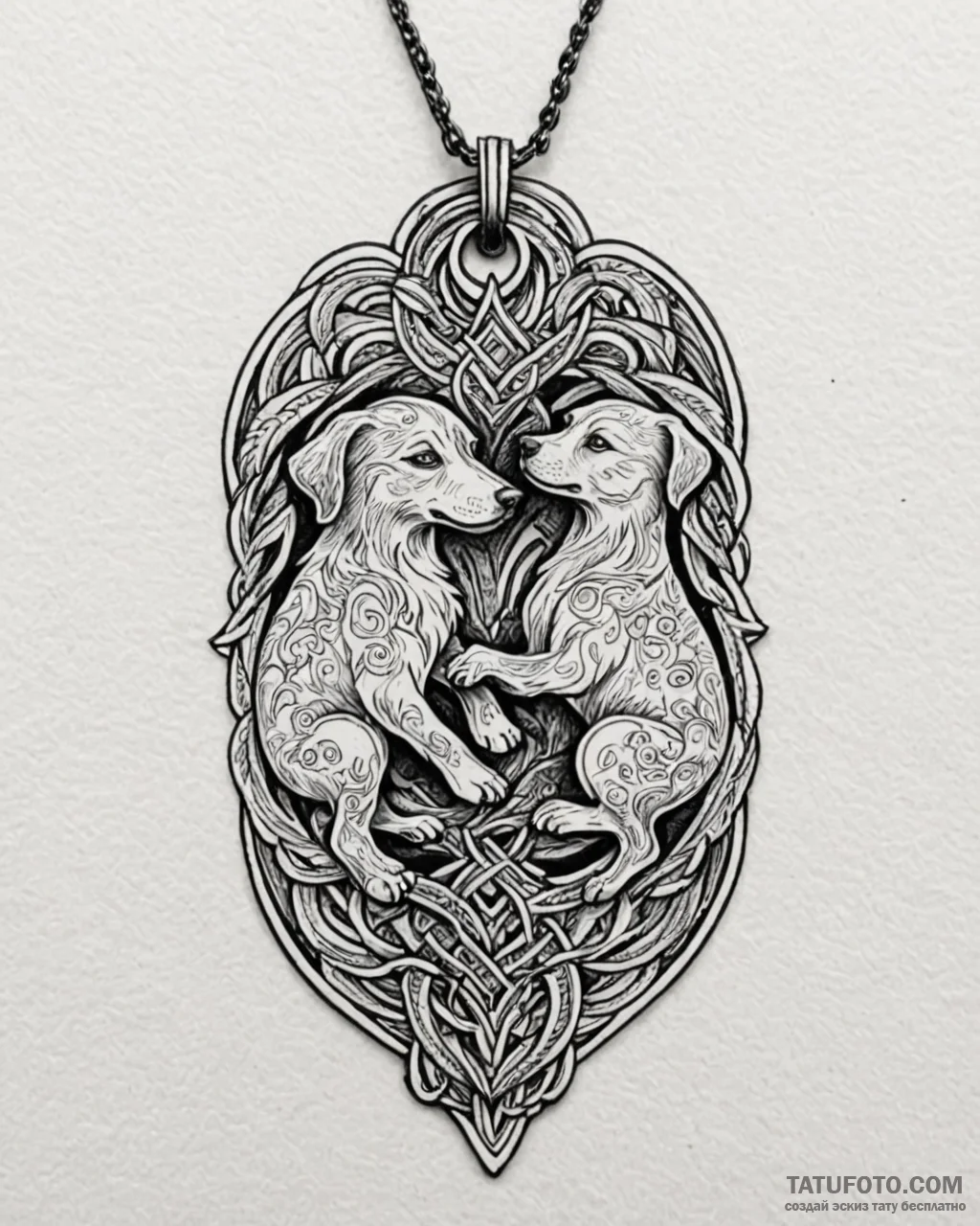 Tattoo sketch two interlocking dog tags formi... - эскиз тату (№1752951131_0, 19.07.2025 18:52) — Tatufoto.com