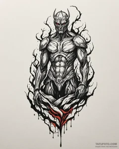 Tattoo sketch a powerful, silent sentinel fig... - эскиз тату (№1752951301_0, 19.07.2025 18:55) — Tatufoto.com
