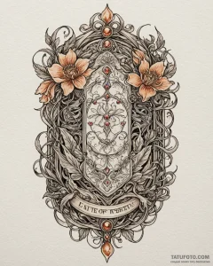 Tattoo design a delicate jewelry box, slightl... - эскиз тату (№1752951470_0, 19.07.2025 18:57) — Tatufoto.com