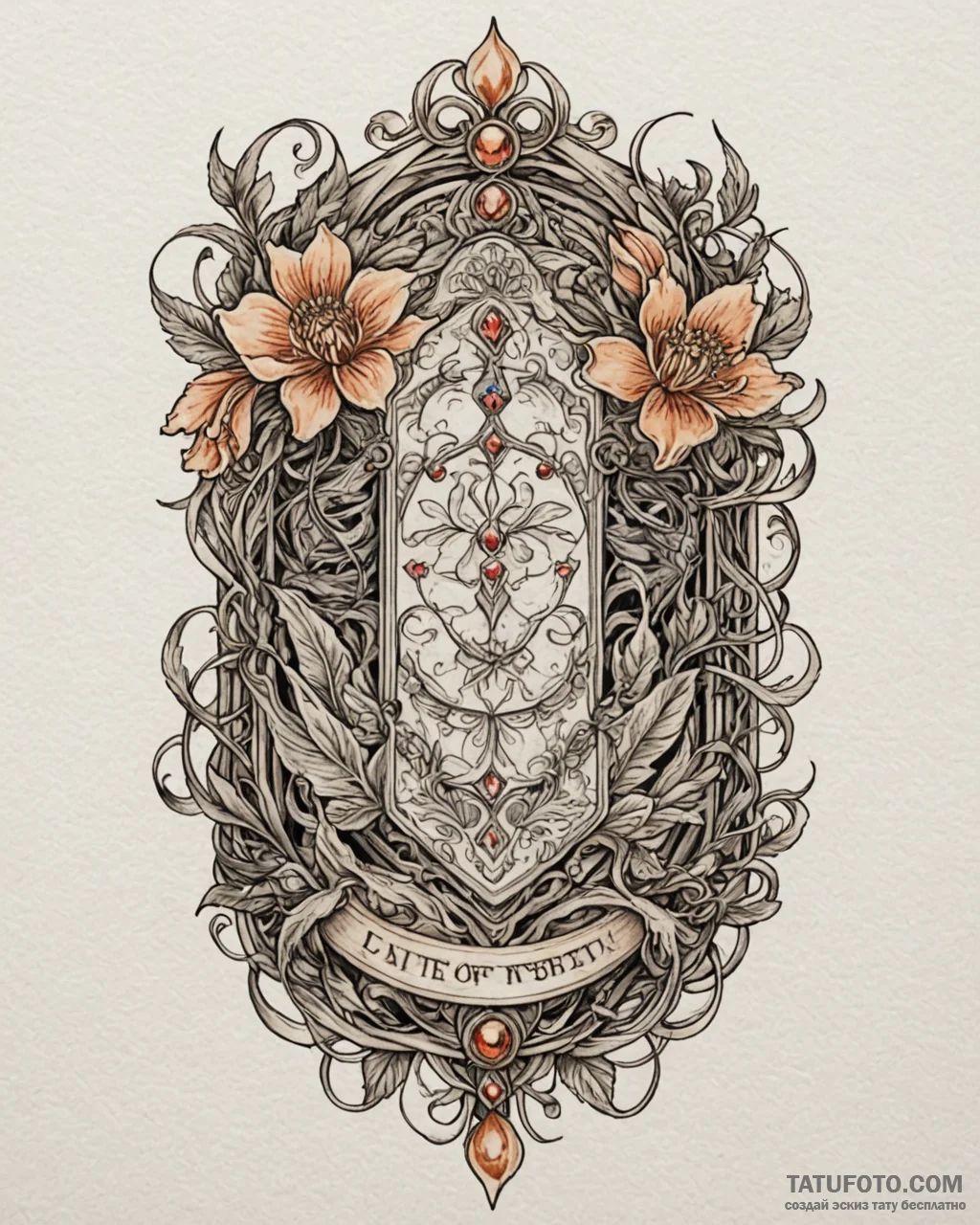 Tattoo design a delicate jewelry box, slightl... - эскиз тату (№1752951470_0, 19.07.2025 18:57) — Tatufoto.com