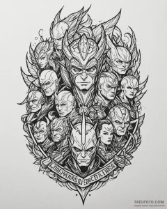 Other mcu heroes & villains, tattoo flash she... - эскиз тату (№1752951639_0, 19.07.2025 19:00) — Tatufoto.com